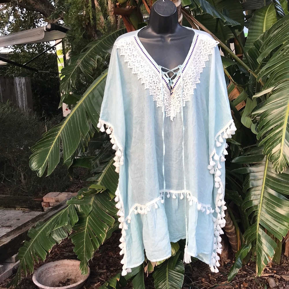 Shira Leah caftan cover up with Tassels